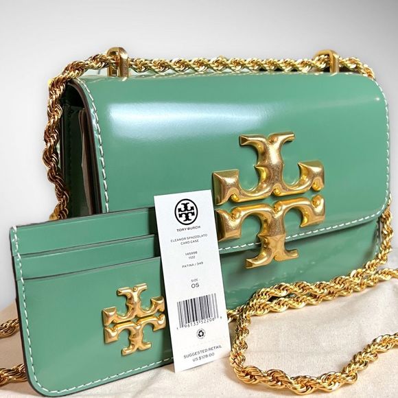 🚫SOLD ON MECARI 🚫NWT Tory Burch Eleanor Spazzolato Shoulder Bag, Card Case… - Picture 14 of 16